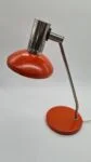Czerwona lampa stołowa, prod. Aka Leuchten, Niemcy, lata 70