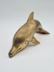 Mosiężna figurka delfina, lata 70