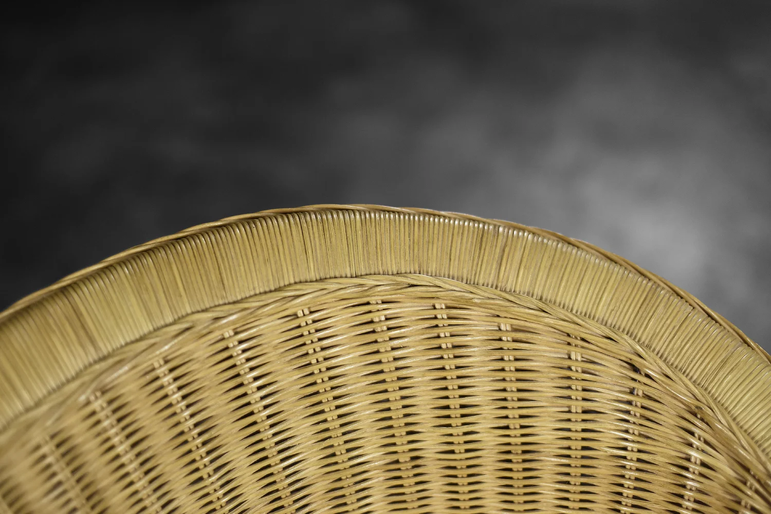 Fotel rattanowy Barrel Chair w stylu Boho, Włochy, lata 70