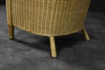 Fotel rattanowy Barrel Chair w stylu Boho, Włochy, lata 70
