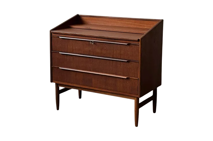 Writing desk with drawers, Denmark, 1960s/70s