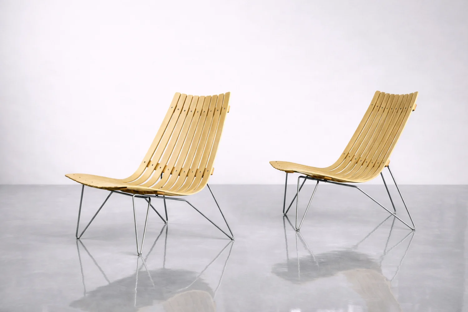 Pair of Oak Scandia Chairs, designed by Hans Brattrud, Norway