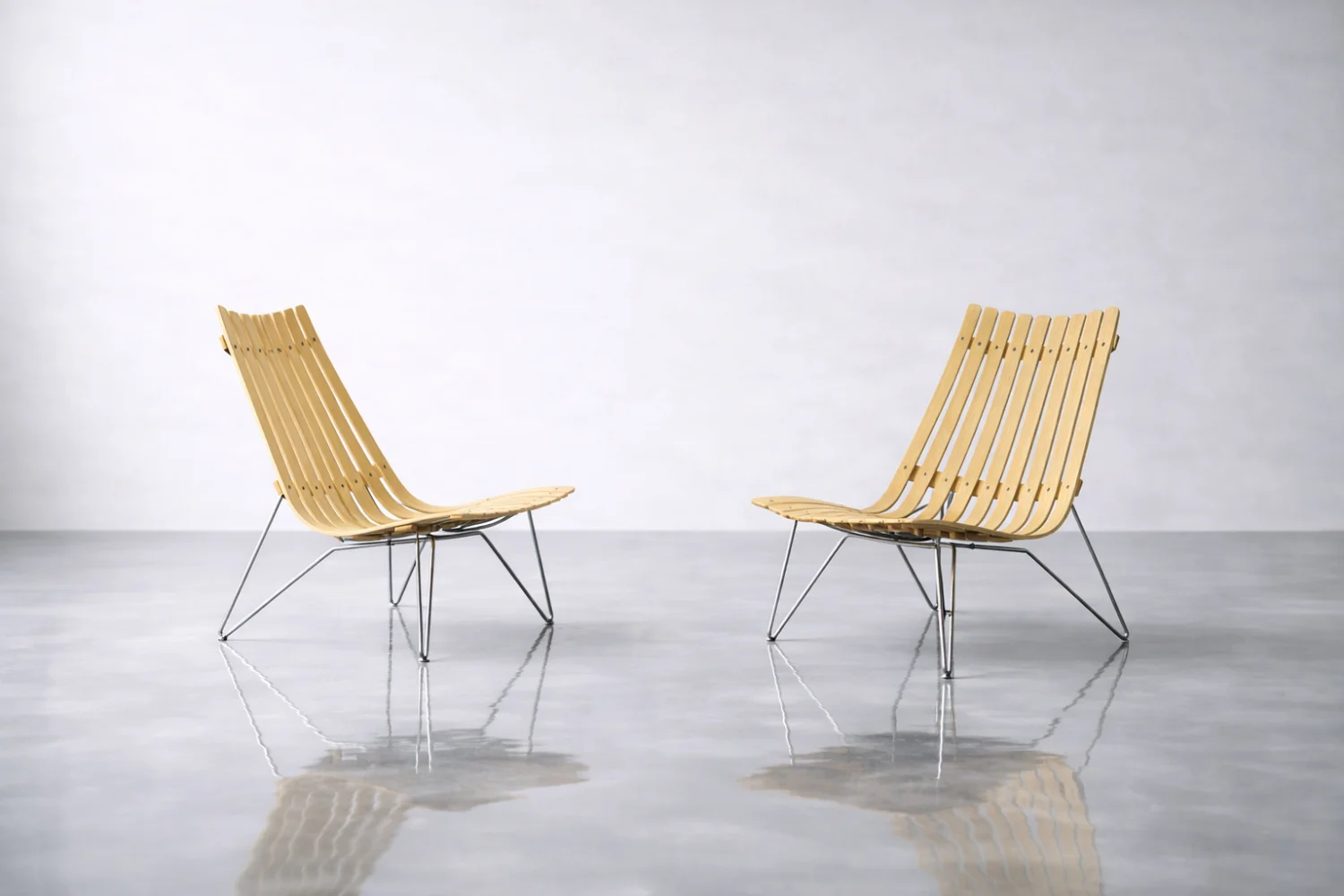 Pair of Oak Scandia Chairs, designed by Hans Brattrud, Norway