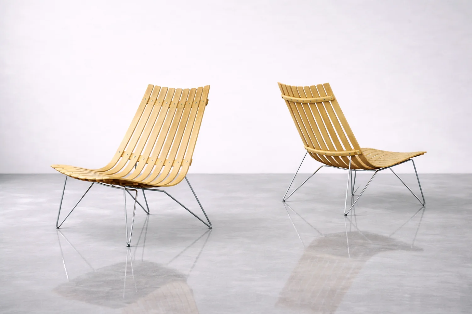 Pair of Oak Scandia Chairs, designed by Hans Brattrud, Norway