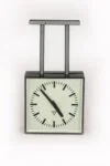 Double-sided railway/factory clock, Pragotron, Czechoslovakia, 1980s