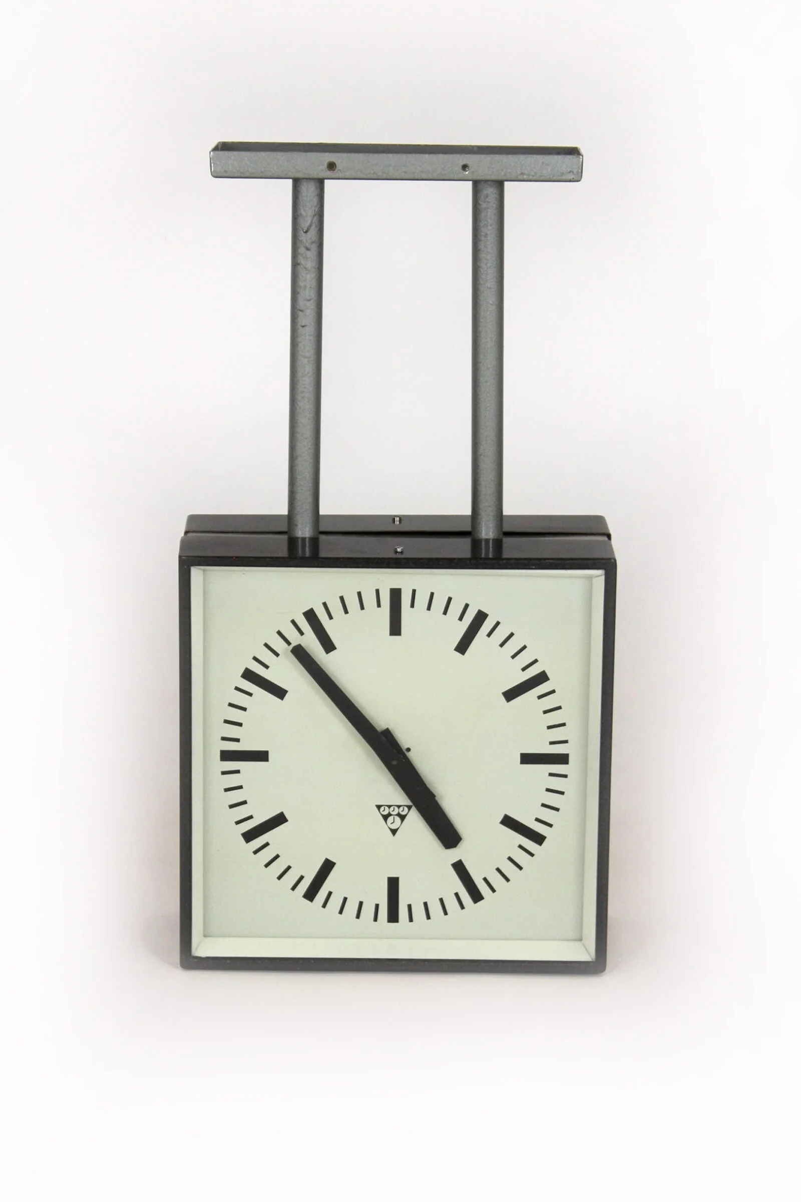 Double-sided railway/factory clock, Pragotron, Czechoslovakia, 1980s