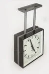 Double-sided railway/factory clock, Pragotron, Czechoslovakia, 1980s