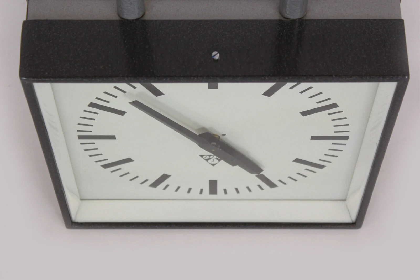Double-sided railway/factory clock, Pragotron, Czechoslovakia, 1980s