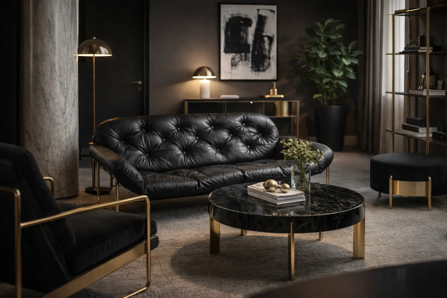 Vintage leather sofa, designed by John-Bertil Häggström for Swed-Form, Sweden, 1970s