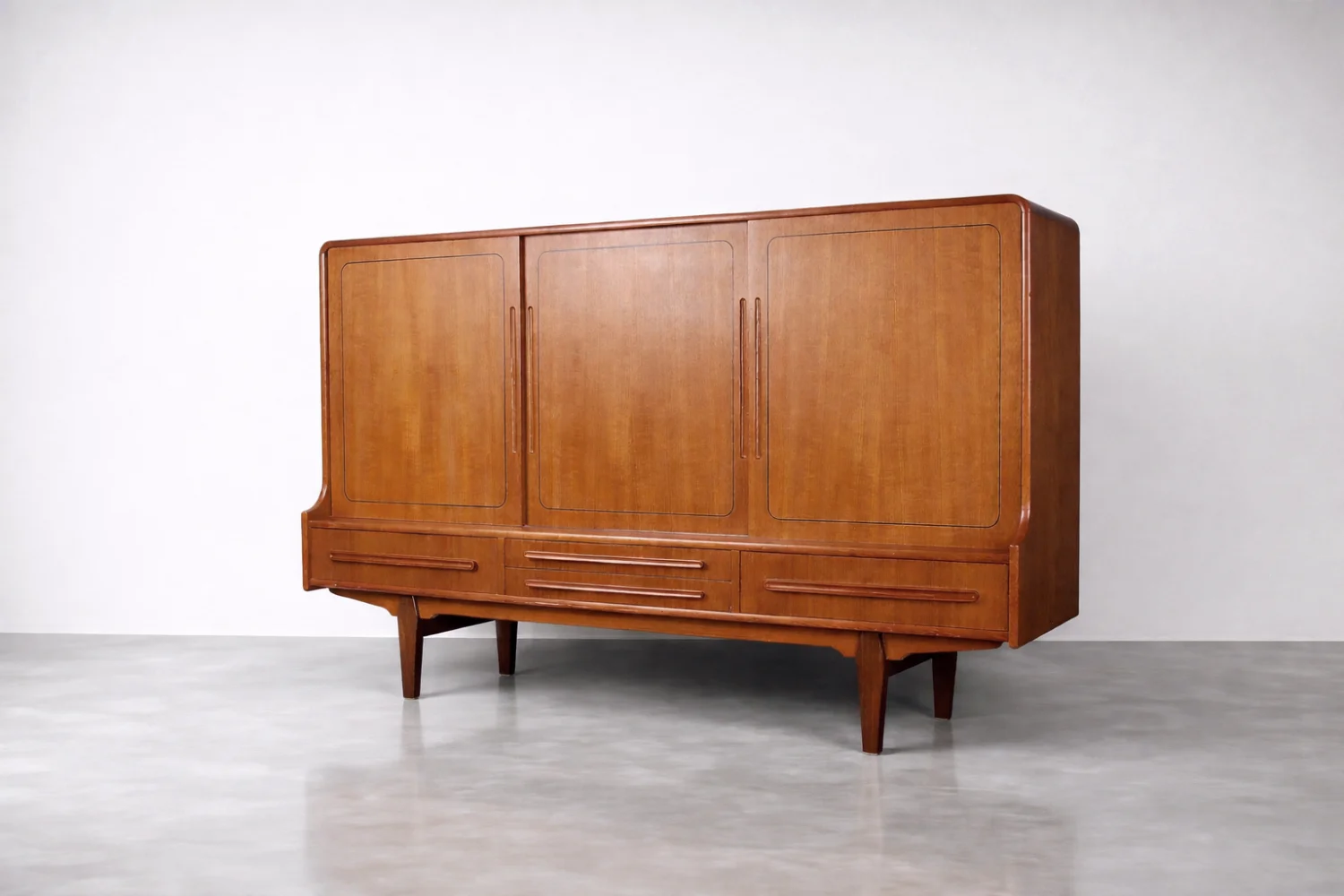 Teak highboard, Denmark, 1950s