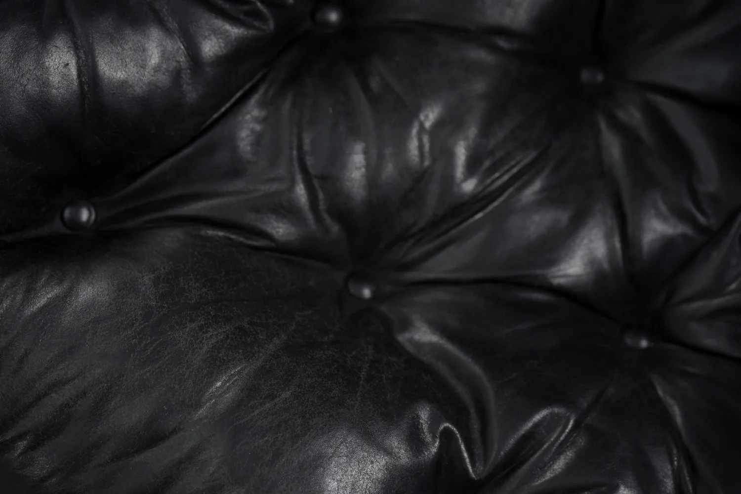 Vintage leather sofa, designed by John-Bertil Häggström for Swed-Form, Sweden, 1970s
