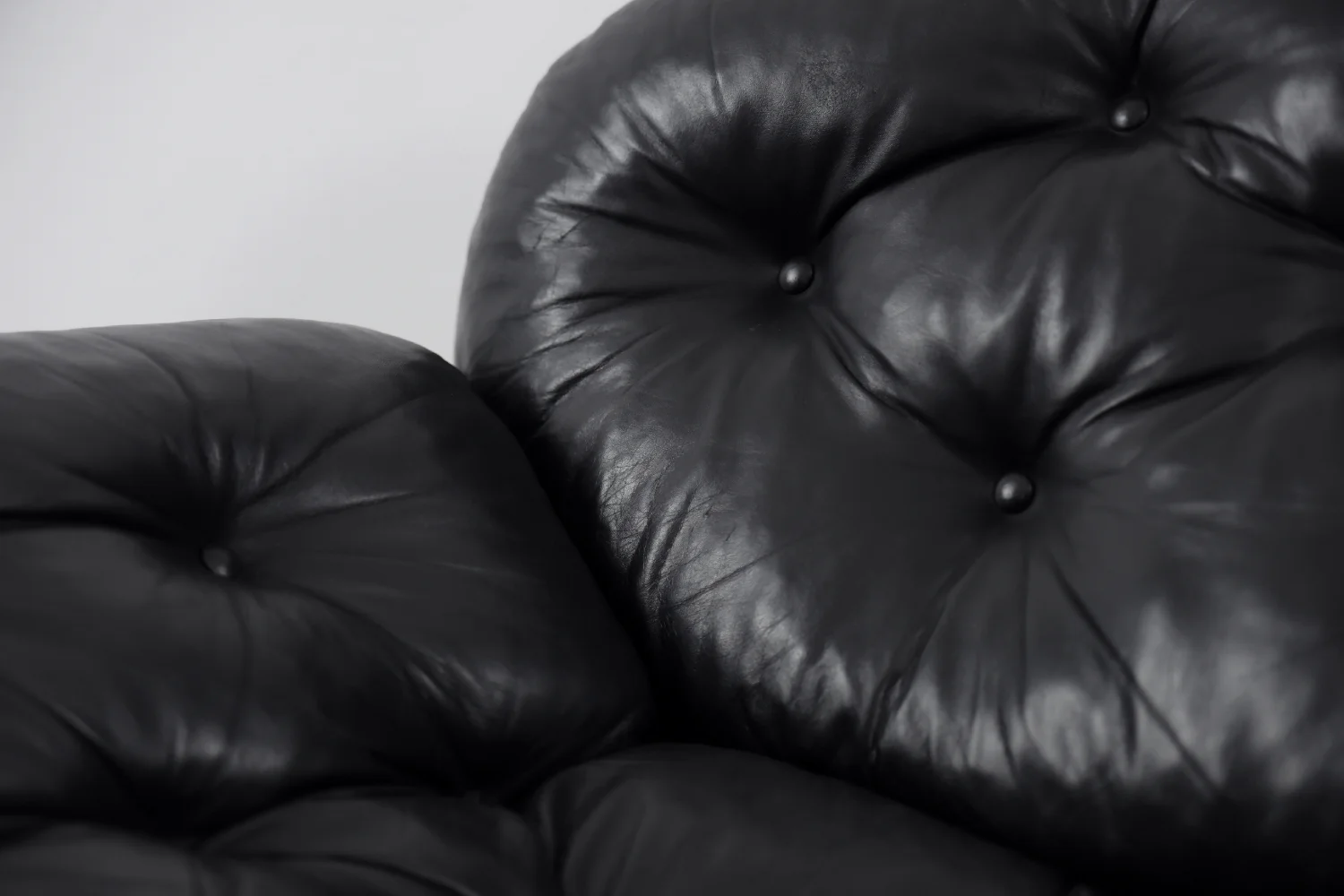 Vintage leather sofa, designed by John-Bertil Häggström for Swed-Form, Sweden, 1970s