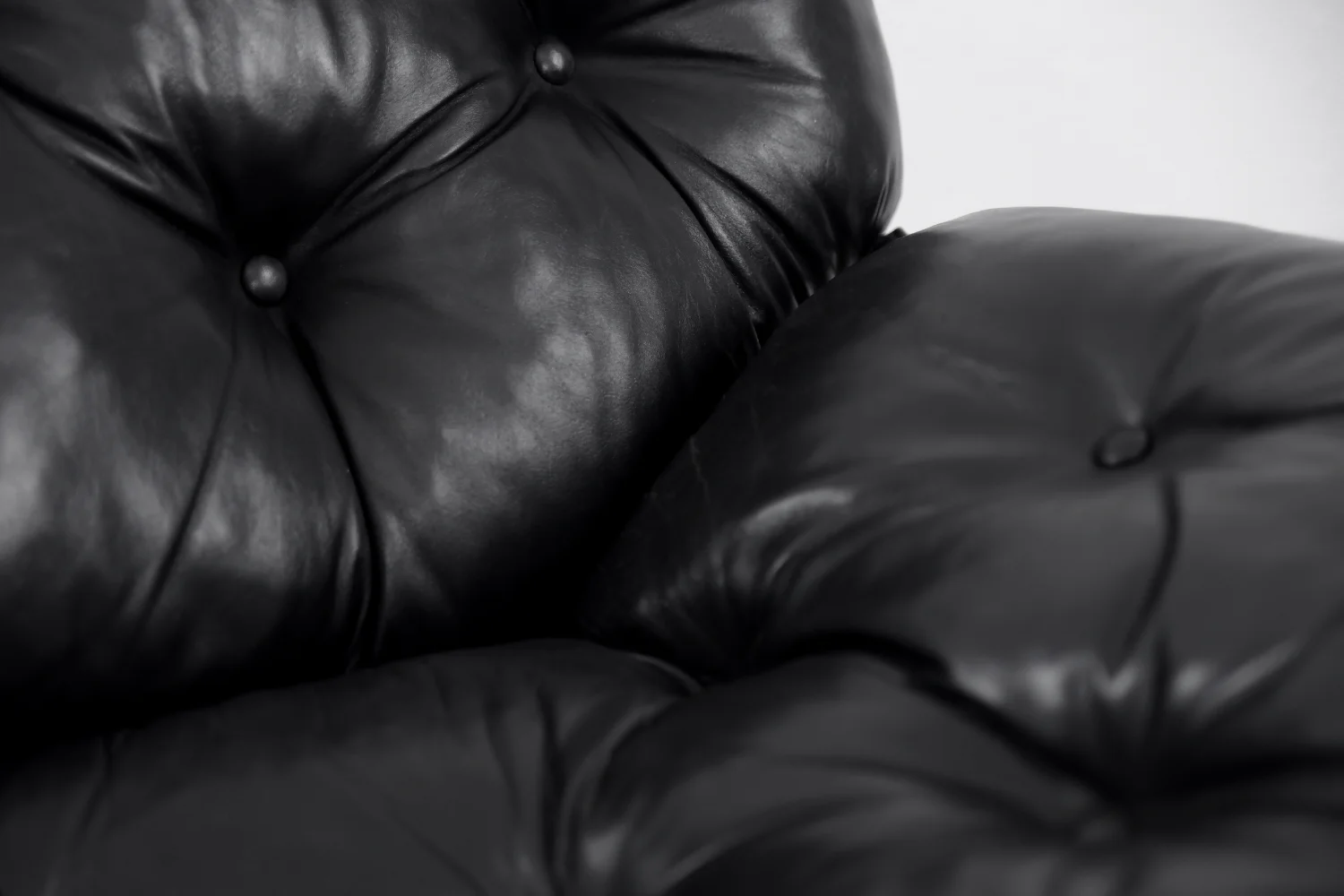Vintage leather sofa, designed by John-Bertil Häggström for Swed-Form, Sweden, 1970s