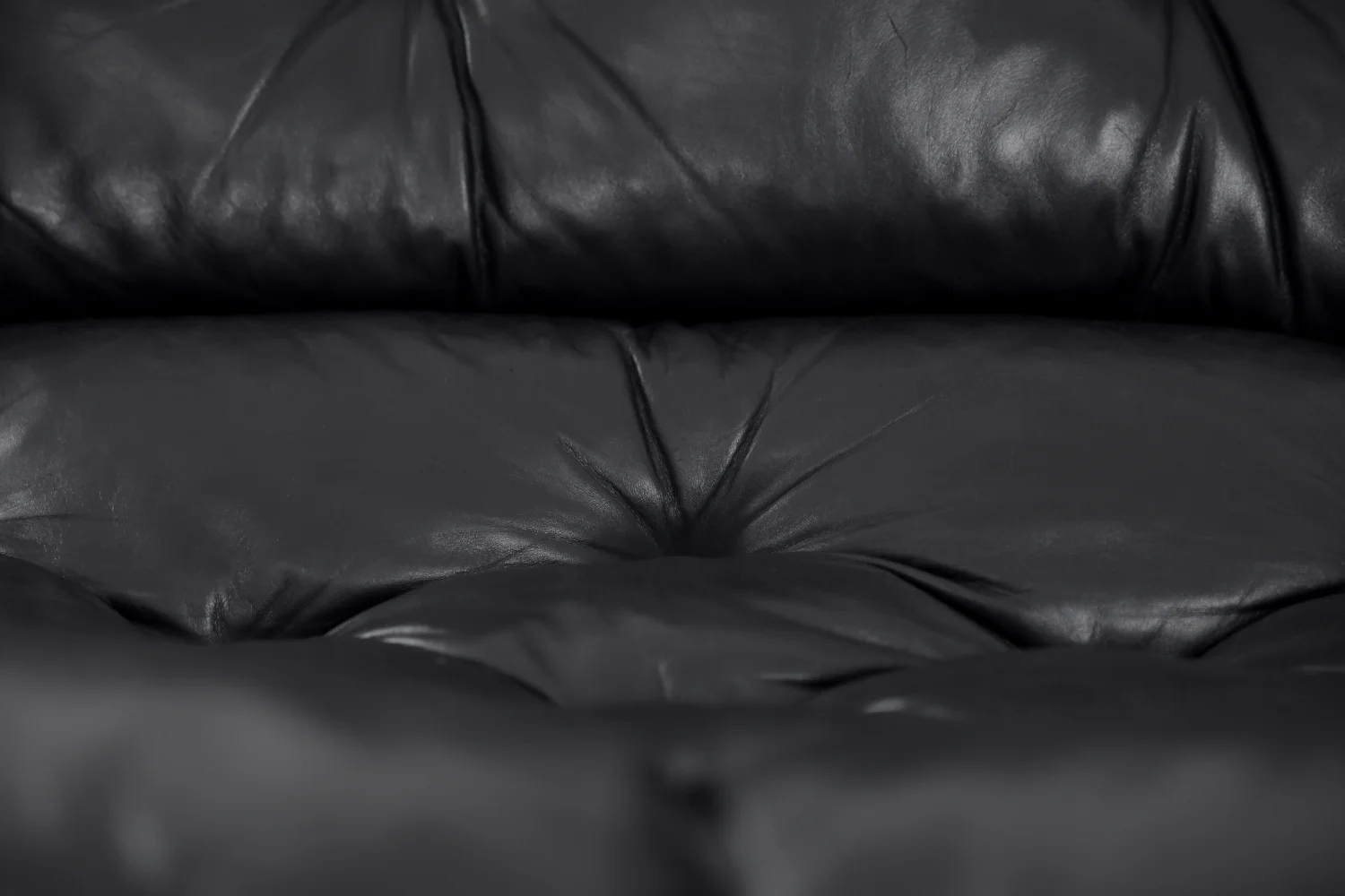 Vintage leather sofa, designed by John-Bertil Häggström for Swed-Form, Sweden, 1970s