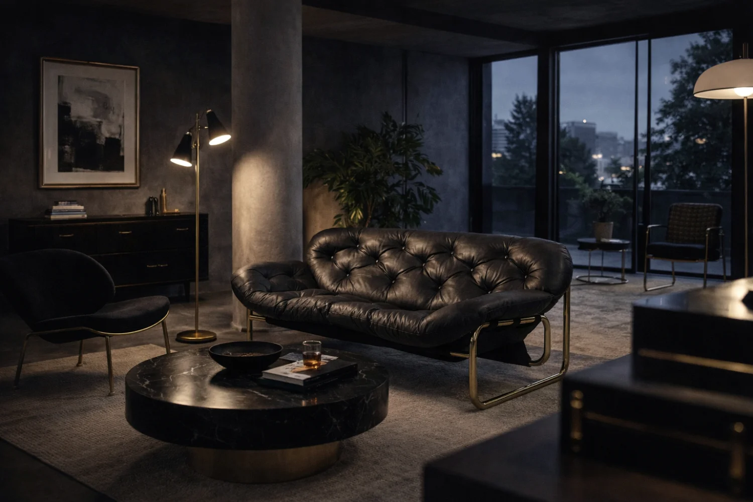 Vintage leather sofa, designed by John-Bertil Häggström for Swed-Form, Sweden, 1970s