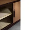 Vintage exotic wood sideboard with drawers, Denmark, 1970s