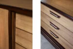 Vintage exotic wood sideboard with drawers, Denmark, 1970s