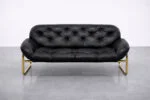 Vintage leather sofa, designed by John-Bertil Häggström for Swed-Form, Sweden, 1970s