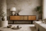 Vintage exotic wood sideboard with drawers, Denmark, 1970s