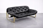 Vintage leather sofa, designed by John-Bertil Häggström for Swed-Form, Sweden, 1970s