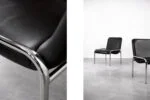Pair of minimalist armchairs, Thonet, Germany, 1970s