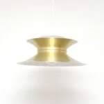 Złota skandynawska lampa, Dania, lata 70