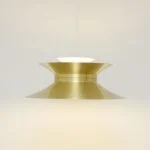 Złota skandynawska lampa, Dania, lata 70