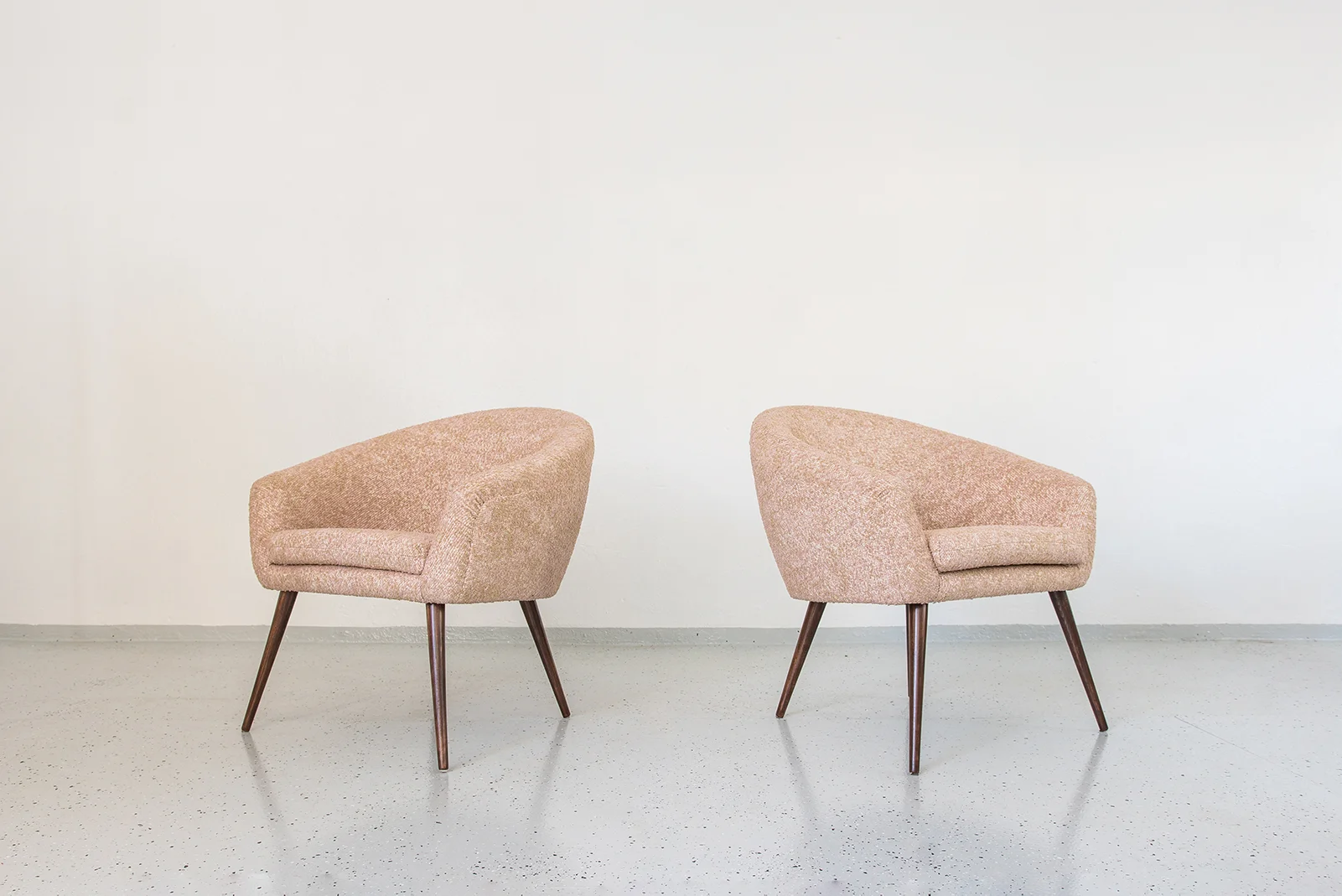Vintage shell armchairs, Lubuskie Fabryki Mebli Świebodzin, PRL, 1970s