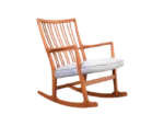 Vintage rocking chair designed by Hans Wegner, manufactured by A/S Mikael Laursen, Denmark, 1950s
