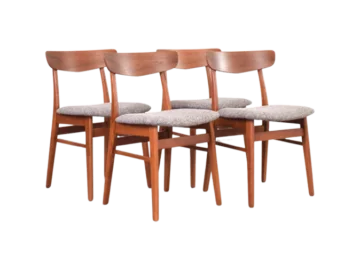 Set of 4 teak chairs by Farstrup, Denmark, 1960s