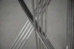 Komplet 4 krzeseł X-line, proj. Niels Jørgen Haugesen dla Hybodan A/S, Dania, lata 70