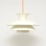 White Scandinavian lamp, Denmark, 1970s