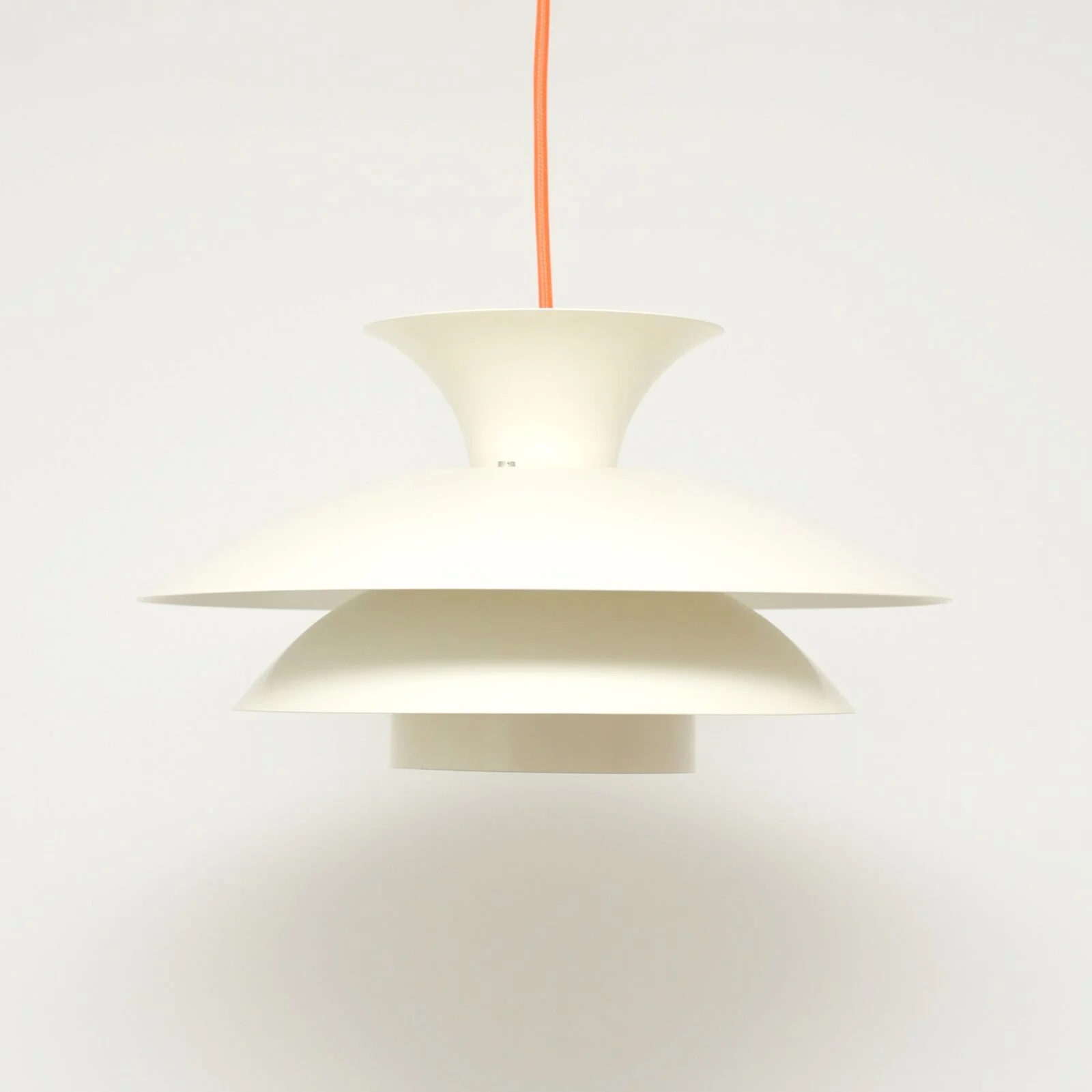 White Scandinavian lamp, Denmark, 1970s