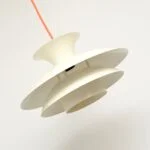 White Scandinavian lamp, Denmark, 1970s