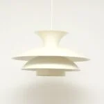 White Scandinavian lamp, Denmark, 1970s