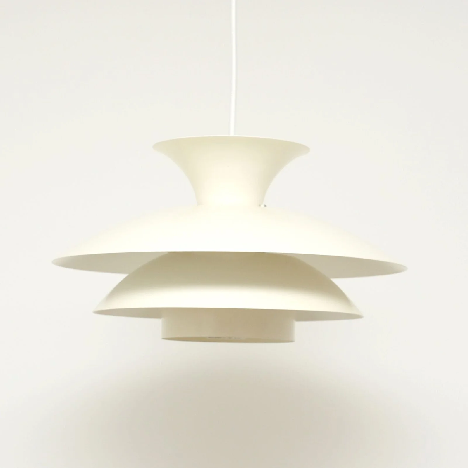 White Scandinavian lamp, Denmark, 1970s
