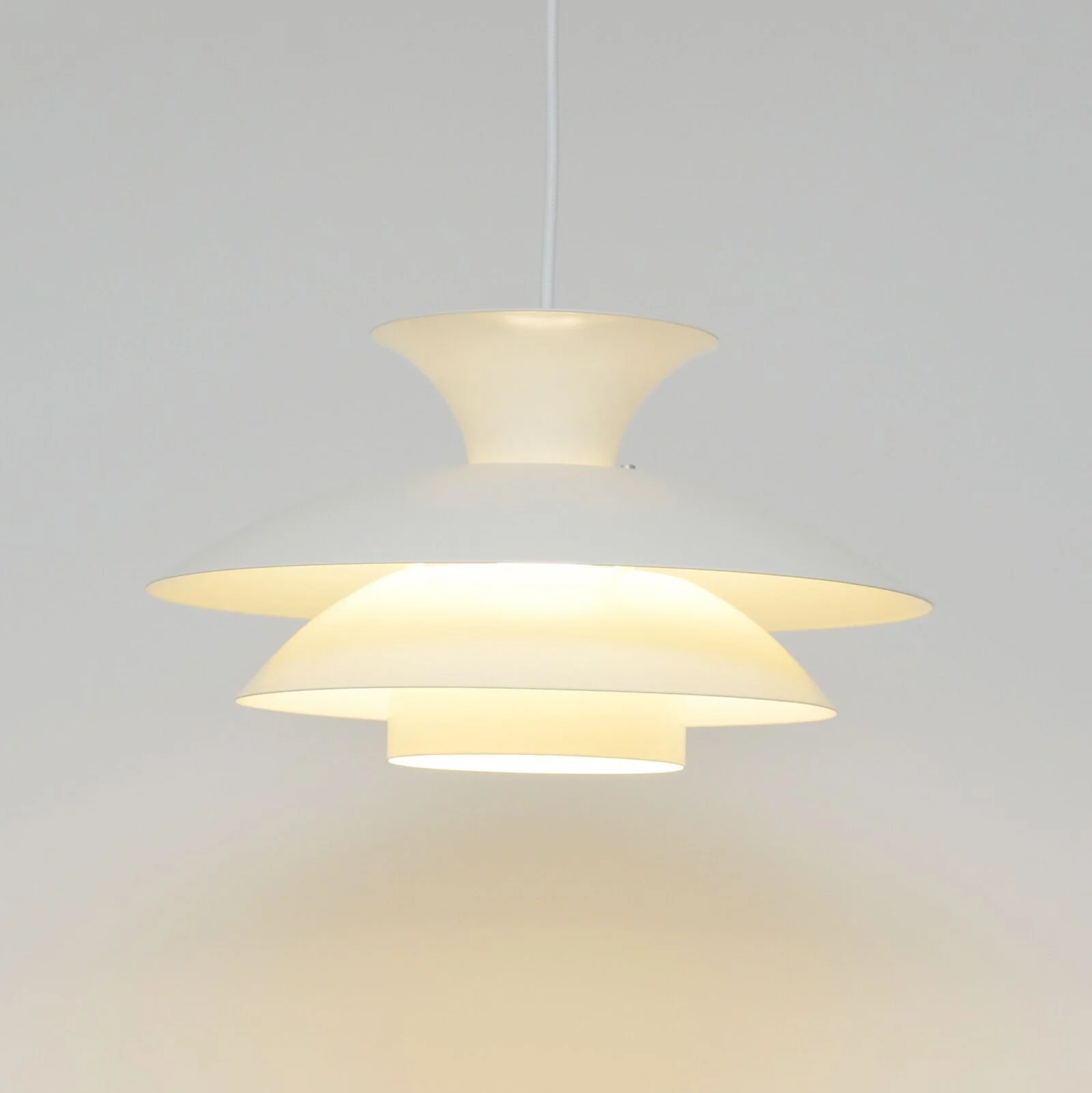 White Scandinavian lamp, Denmark, 1970s