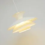 White Scandinavian lamp, Denmark, 1970s