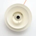 White Scandinavian lamp, Denmark, 1970s