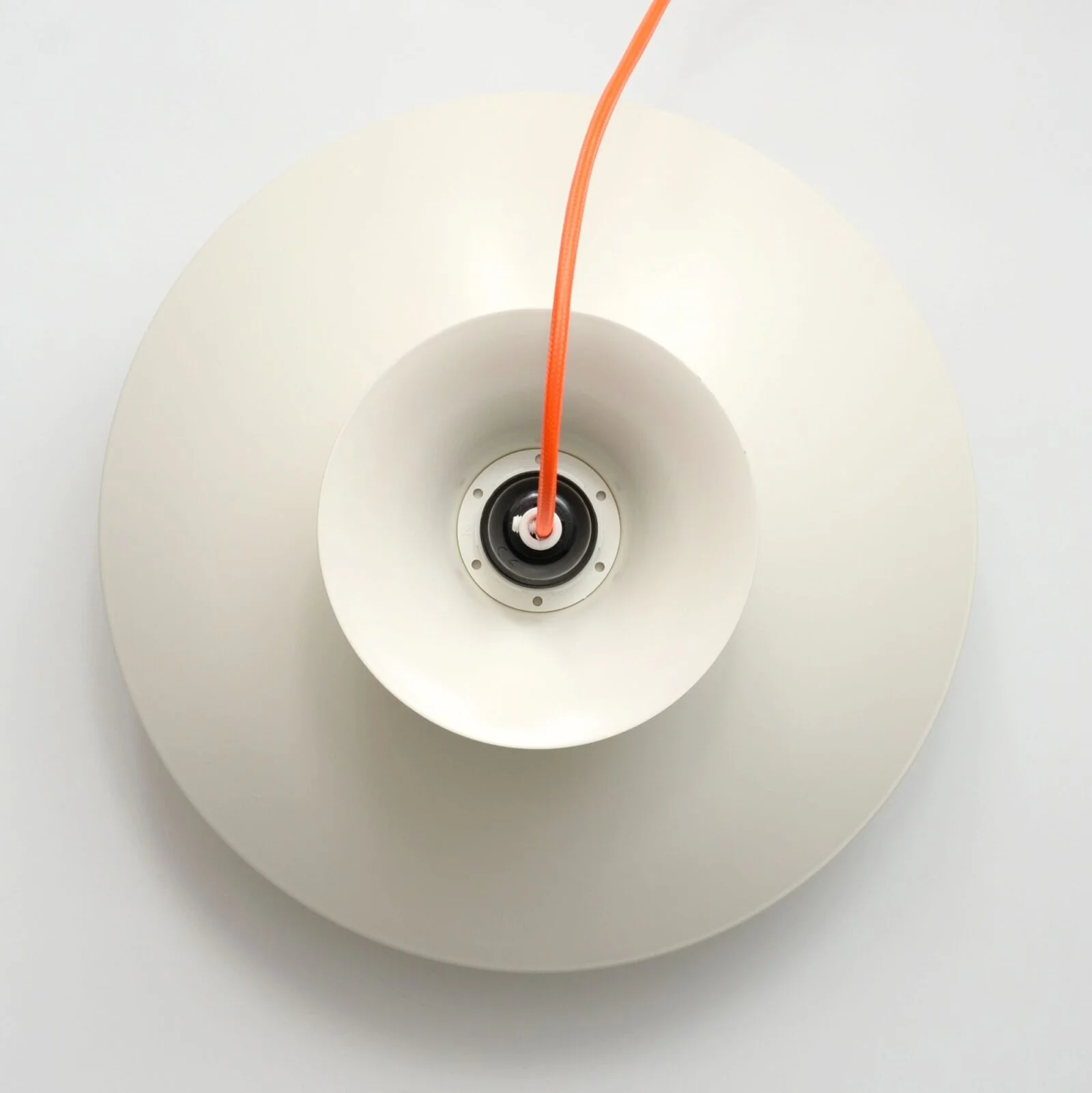 White Scandinavian lamp, Denmark, 1970s