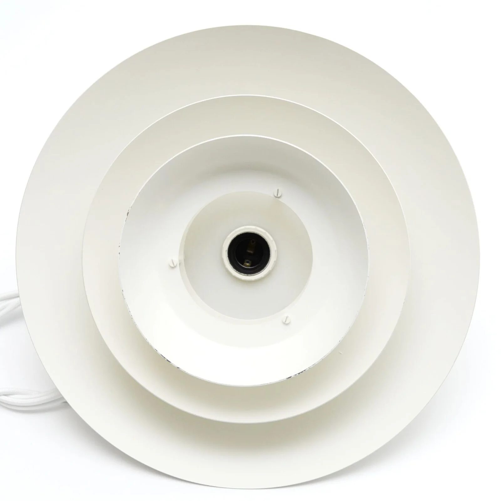 White Scandinavian ceiling lamp, Denmark, 1970s