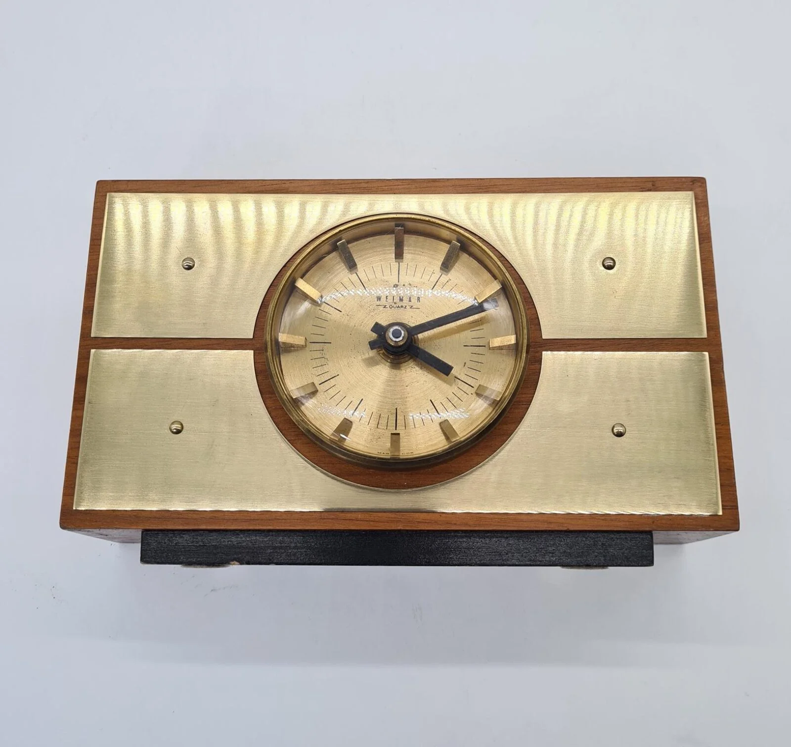Modernist Table Clock by Weimar Quartz, Germany, 1970s