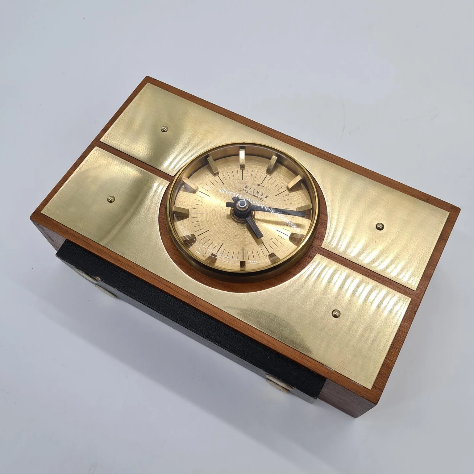 Modernist Table Clock by Weimar Quartz, Germany, 1970s