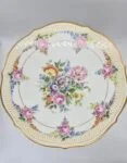Porcelanowy stolik z ręcznie malowaną dekoracją kwiatową, Niemcy