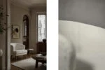 Niski fotel modernistyczny z zaokrąglonym oparciem, Skandynawia, lata 60