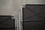 Komplet 4 krzeseł X-line, proj. Niels Jørgen Haugesen dla Hybodan A/S, Dania, lata 70