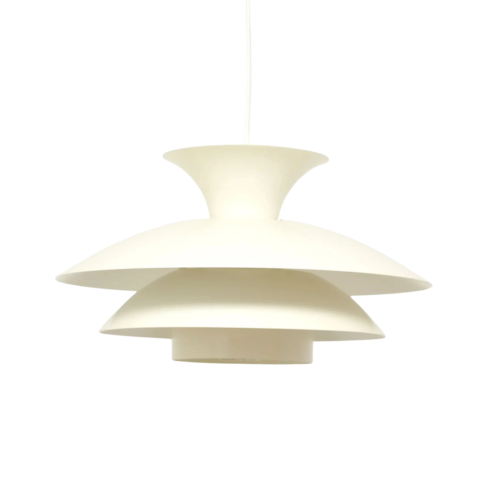 White Scandinavian lamp, Denmark, 1970s