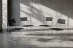 Komplet 4 krzeseł X-line, proj. Niels Jørgen Haugesen dla Hybodan A/S, Dania, lata 70