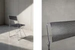 Komplet 4 krzeseł X-line, proj. Niels Jørgen Haugesen dla Hybodan A/S, Dania, lata 70