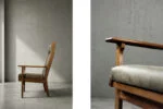 Vintage oak GE 181 A armchair, designed by Hans J. Wegner, Getama, Denmark, 1950s